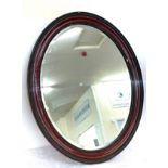 Large vintage oval mirror measures approx 28 inches tall 23 inches wide