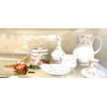 Selection of miscellaneous Royal Worcester pottery includes Forget me not