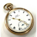 Gold plated pocket watch marked Rone Leicester