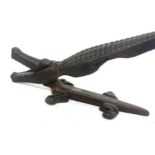 Vintage metal crocodile nut cracker, approximate length 14 inches