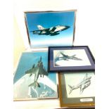 4 Frame aeroplane prints largest measures approx 16.5inches by 21.5inches