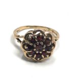 9ct gold vintage garnet ring (3.3g)