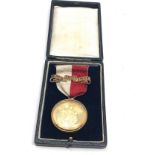 Boxed 15ct gold framed masonic charity jewel