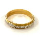 18ct Gold mens ring total weight 5g, ring size approx X