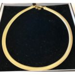 Ladies 9ct gold choker, total weight 5g, length of chain 45cm