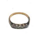18ct gold vintage diamond five stone ring (1.7g)