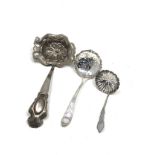3 antique silver shifter spoons weight 66g
