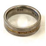 Gents Geti Titanium wedding band, engraved 19.07.09 ring size total weight 5.3g