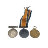 3 ww1 medals named to l.10609 pte w woodward middlesex reg ..f.25545 t.c luscombe a.c.1 r.n.a.s