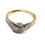 18ct gold vintage diamond ring (2.4g)