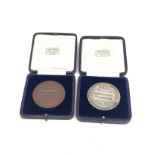 2 boxed 1911 -12 city & guild silver & bronze medals silver medal weight 76g