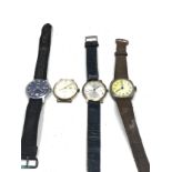 4 vintage gents wristwatch spares or repair includes oris kienzle K Worcester & bentima