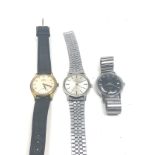 3 vintage gents wristwatches inc roamer popular favre-leuba & oriosa all 3 watches will tick but