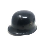 ww2 german police steel helmet with leather liner & chin strap