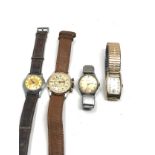4 vintage gents wristwatch spares or repair includes tip top cimier junghans