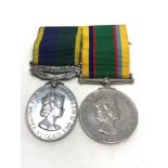 ER.11 mounted medal pair territorial & cadet forces medal to j.m.surgin a.c.f territorial named