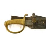 Continental Briguet infantry sword with original frog the blade with unit markings 1cs/1589