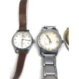 4 vintage gents wristwatch spares or repair includes Unicorn westclox junghans & starlon