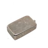 Antique silver pill box