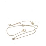 14ct gold necklace chain weight 1.2g measures approx 45cm long