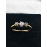 9ct gold diamond ring weight 2.4g