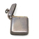 Antique silver vesta case