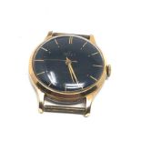 Gents vintage smiths deluxe wristwatch black dial 17 jewels the watch is ticking