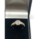 9ct gold diamond ring weight 2.7g 0.25ct diamonds