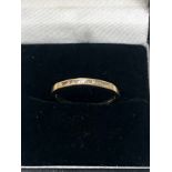 9ct gold diamond ring weight 1.3g