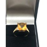 9ct gold citrine ring weight 3.9g