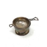 Vintage silver tea strainer & bowl Birmingham silver hallmarks