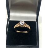 Vintage 9ct gold stone set ring weight 4.2g