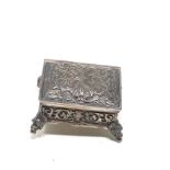 Miniature silver musical box millenium silver hallmarks