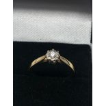 9ct gold diamond ring weight 2g