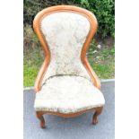 Vintage spoon back nursing chair, approximate height 36 inches