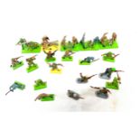 Selection of 20 Britains Deetail figures includes 75mm Gun, Vickers machine gun Mortar etc