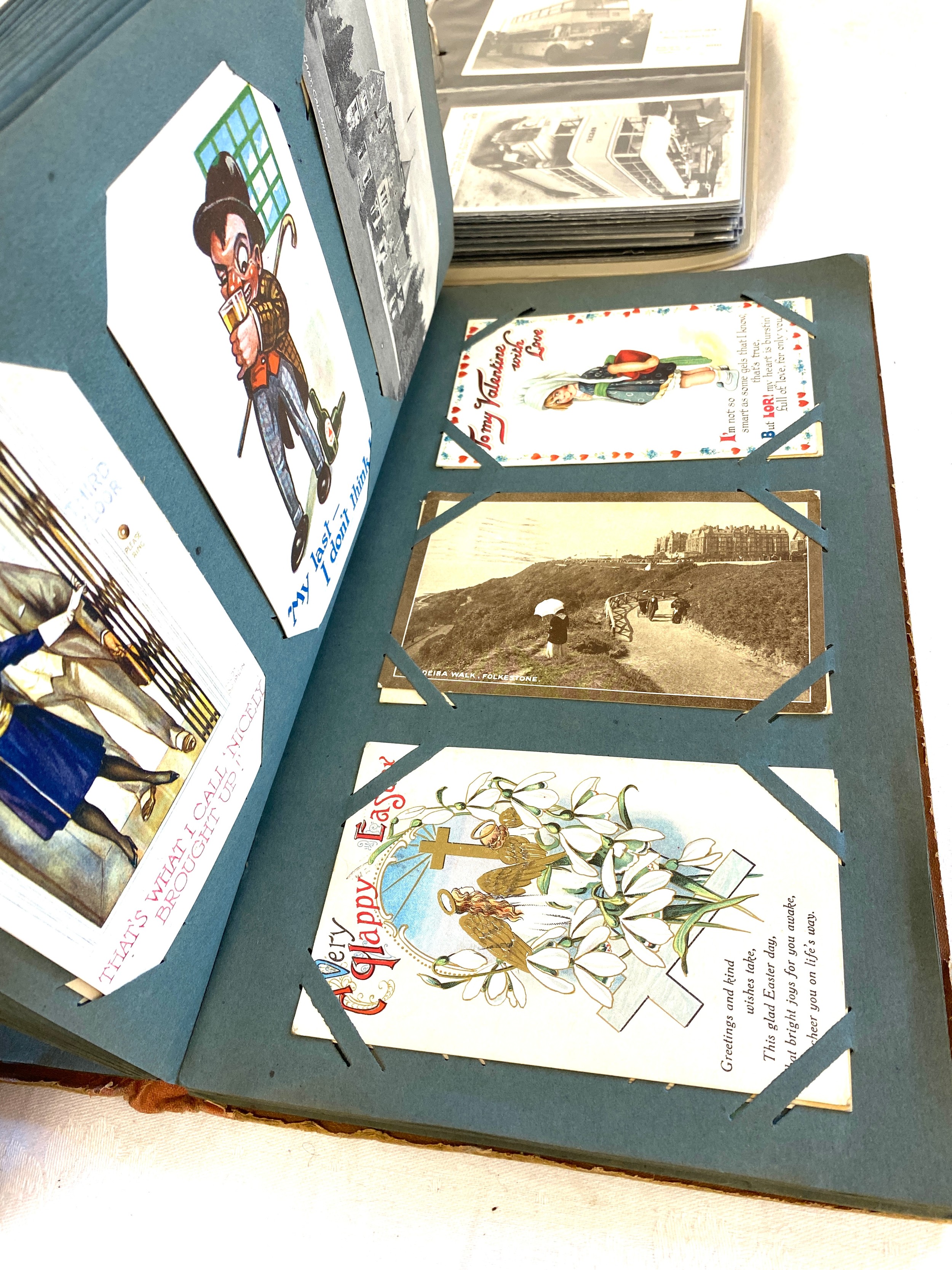 Selection of various vintage and later postcards in album - Image 15 of 17