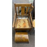Vintage commode and carved linen box