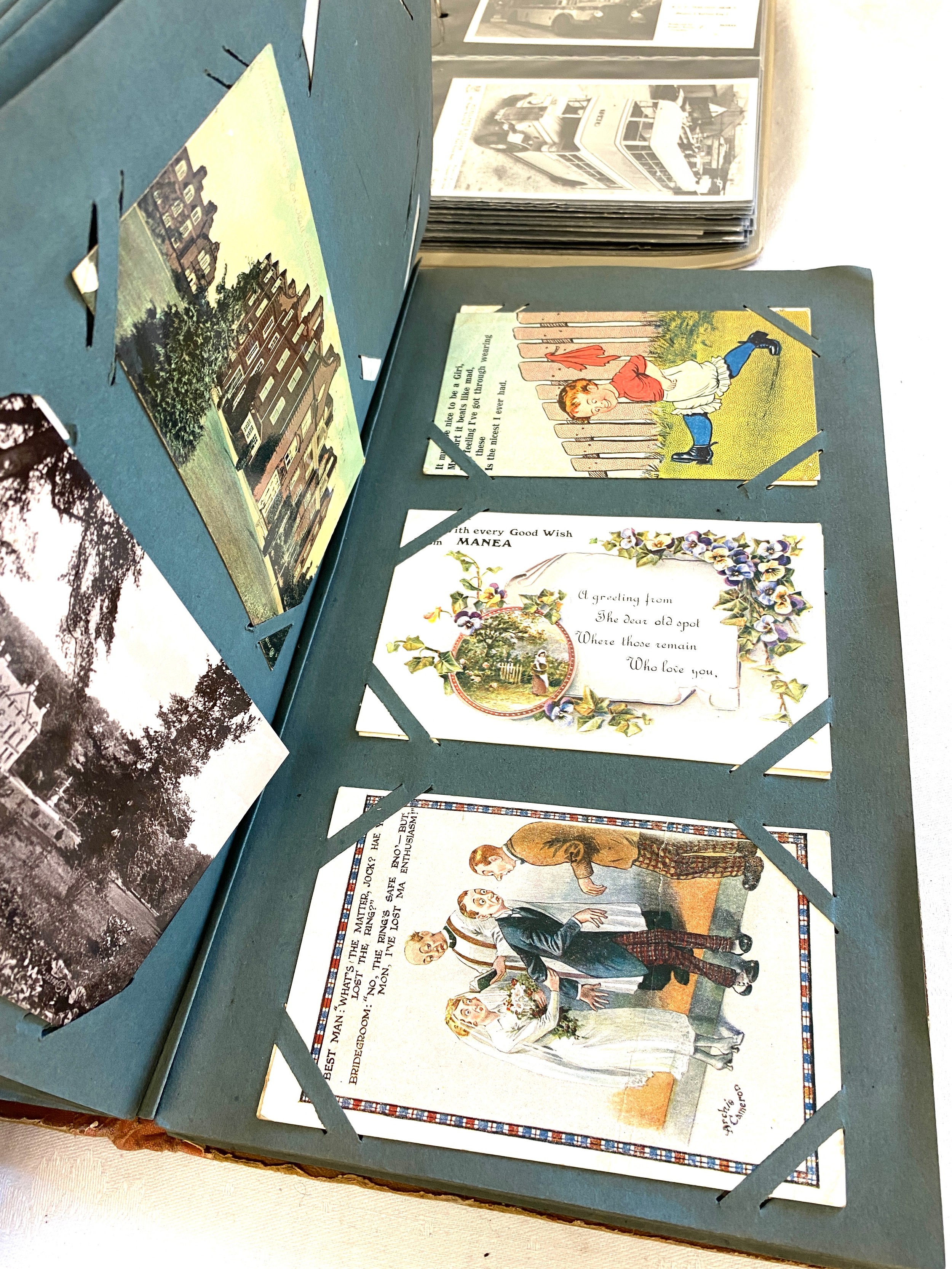 Selection of various vintage and later postcards in album - Image 6 of 17