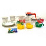 Selection of miscellaneous includes part tea sets, glass coffee pot and cups, Murano glass dish etc