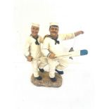 Resin Laurel and Hardy statue measures approx 12 inches tall