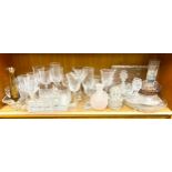 Selection of assorted glassware