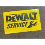 Large Metal Dewalt advertising sign, approximate measurements: 24 x 40 inches