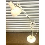 Vintage large angle posie lamp, weighted base, untested, overall height when straight 44.5 inches