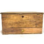 Pine mule chest, approximate measurements: 13 x 24 x 16 inches
