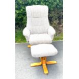 Easy chair and foot stool