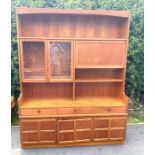 Nathan Teak two piece wall unit height 76inches tall by 18 inches wide 60 inches long