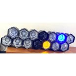 Pair of Pro Sound LED disco lights, working order, modular lighting, approximate measurement of