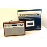Vintage Sony CF-550A FM AM Stereo cassette recorder , Technika DAB 206 digital radio portable DAB/FM