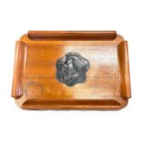 Large vintage carved butlers tray, approximate measurements: Length 23 inches Width 16 inches